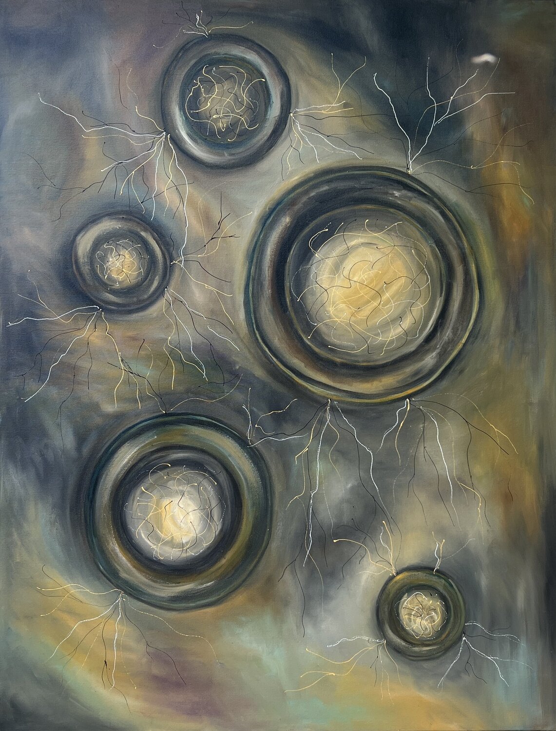 Network of Light Carmen Aurariu Original painting for sale