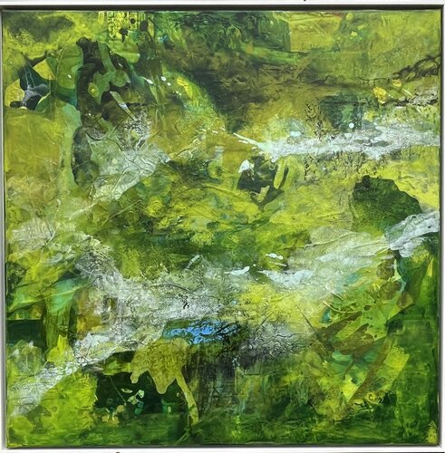 Green Lagoon by Claudia Dietschi, Painting for Sale on Select