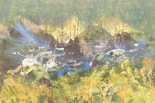 Zwischen Himmel und Erde by Claudia Dietschi, Painting for Sale on Select