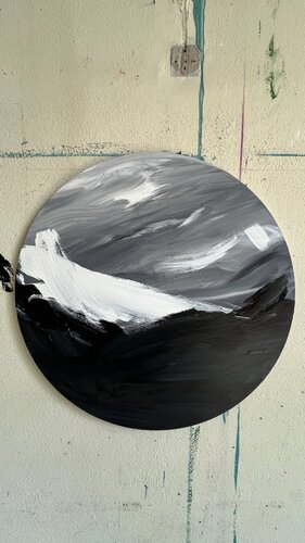 Black and White by Claudia Dietschi, Painting for Sale on Select