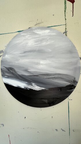 Black and White by Claudia Dietschi, Painting for Sale on Select