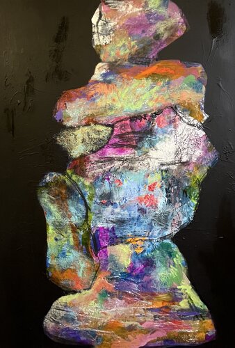 Voice of Resilience - Stärke, die bleibt, auch nach Brüchen by Claudia Dietschi, Painting for Sale on Select