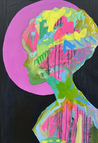 Voice of She - das zeitlose, weibliche Manifest by Claudia Dietschi, Painting for Sale on Select