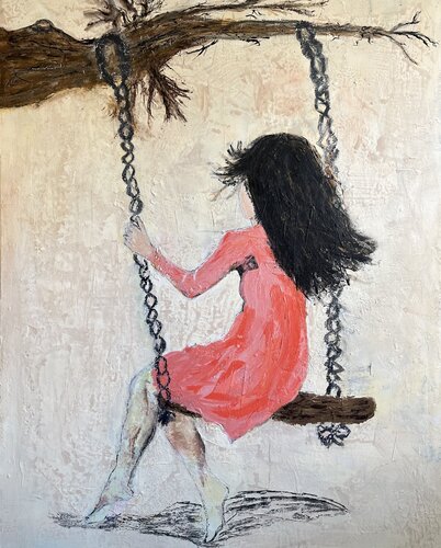 Freiheit – zwischen Himmel und Halt by Claudia Dietschi, Painting for Sale on Select