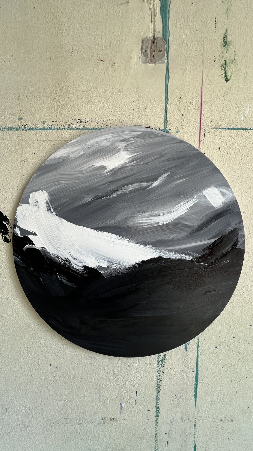 Black and White Claudia Dietschi Original painting for sale