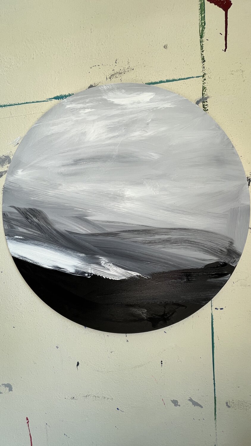 Black and White Claudia Dietschi Original painting for sale
