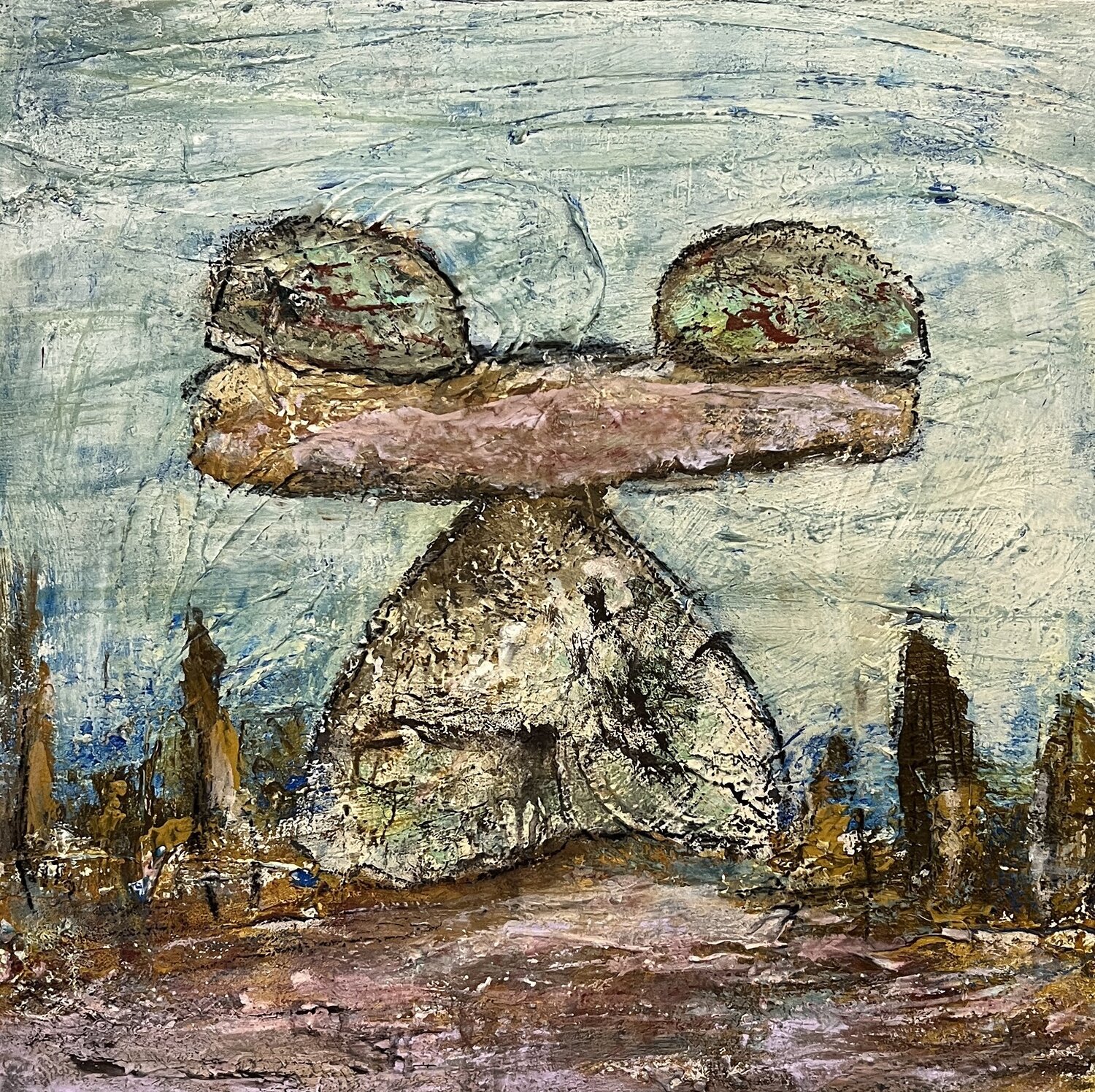 Stones Claudia Dietschi Original painting for sale