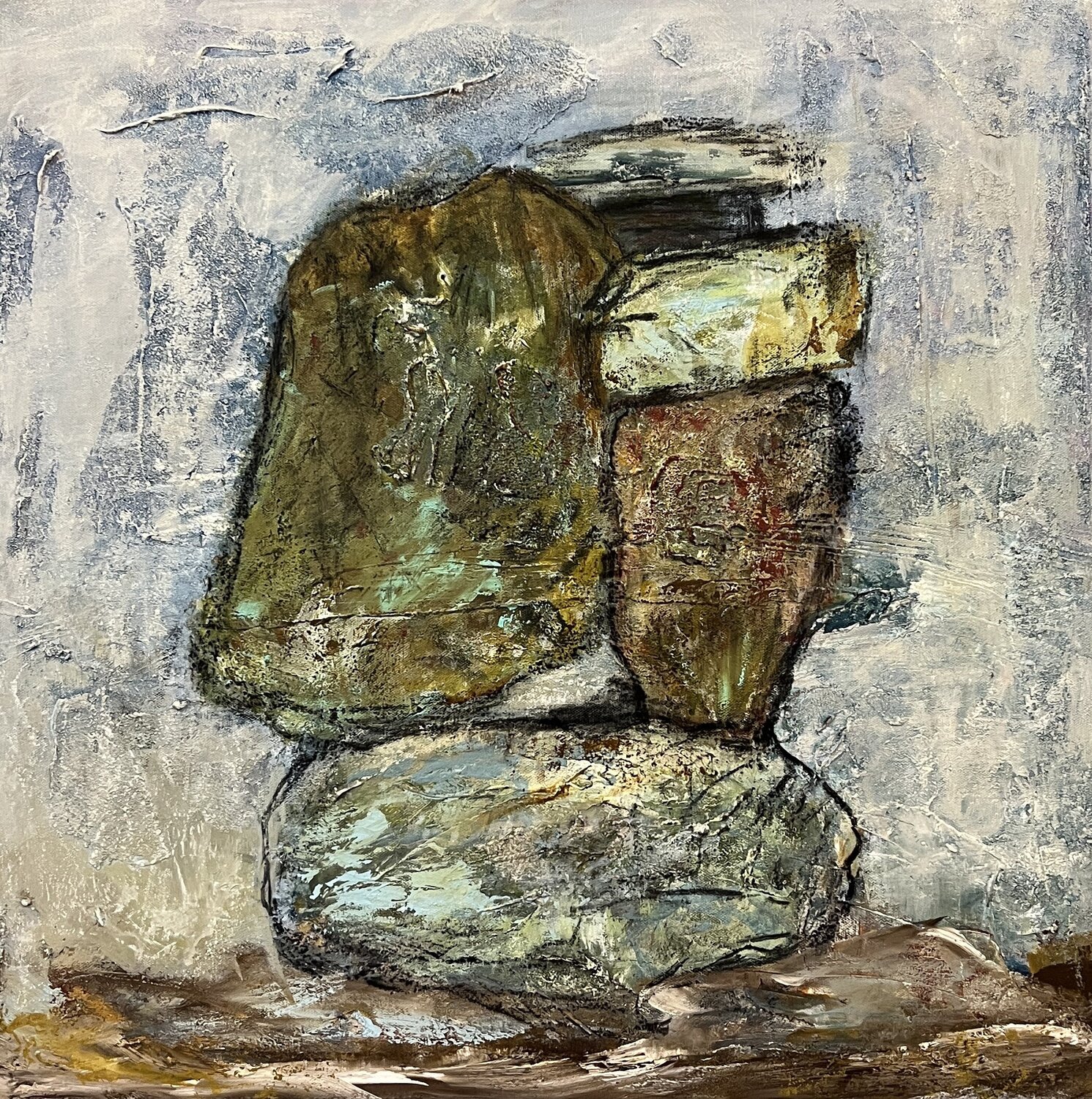 Stones Claudia Dietschi Original painting for sale
