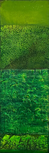 Grünklang I by Magdalena Oppelt, Painting for Sale on Select