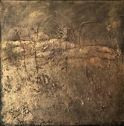 Verwittertes Gold by Magdalena Oppelt, Painting for Sale on Select