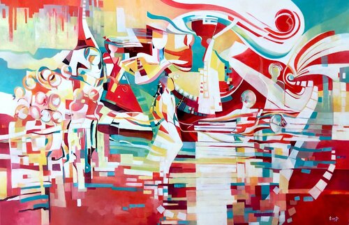 Stepping Up by Ella Prakash, Painting for Sale on Select