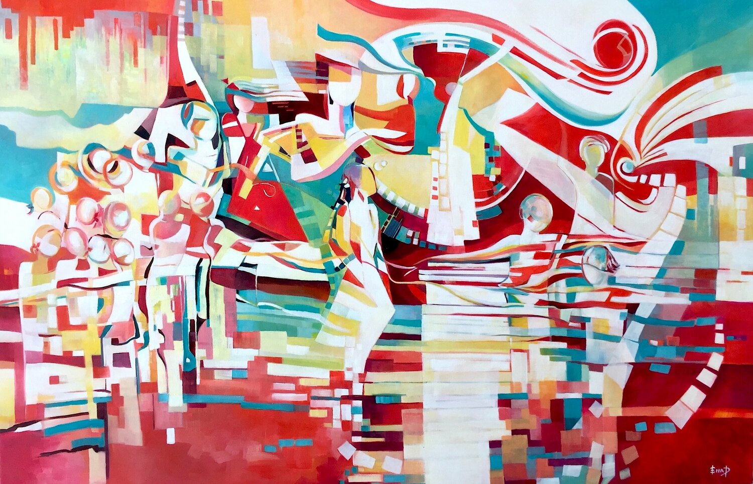 Stepping Up Ella Prakash Original painting for sale