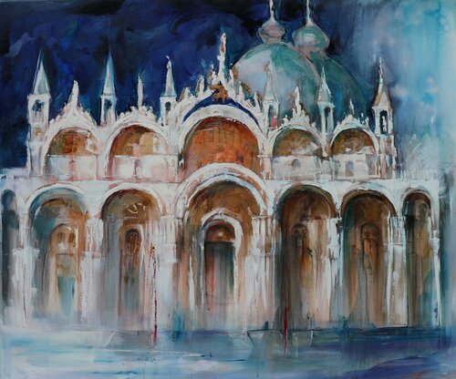 Dächer von Venedig by Elena Starostina, Painting for Sale on Select