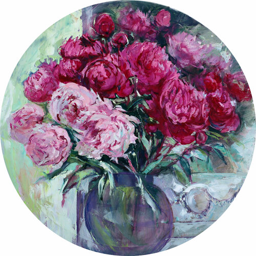 Pfingstrosen in Vase by Elena Starostina, Painting for Sale on Select
