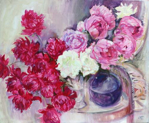 Pfingstrosen by Elena Starostina, Painting for Sale on Select
