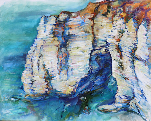Cliffs in the near of Etreat, Normandy by Elena Starostina, Painting for Sale on Select