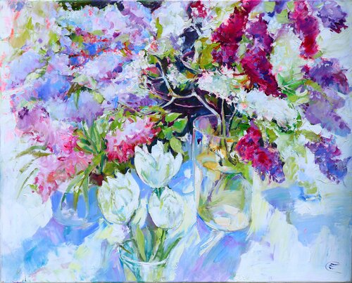 Sommer Blumenstrauß by Elena Starostina, Painting for Sale on Select