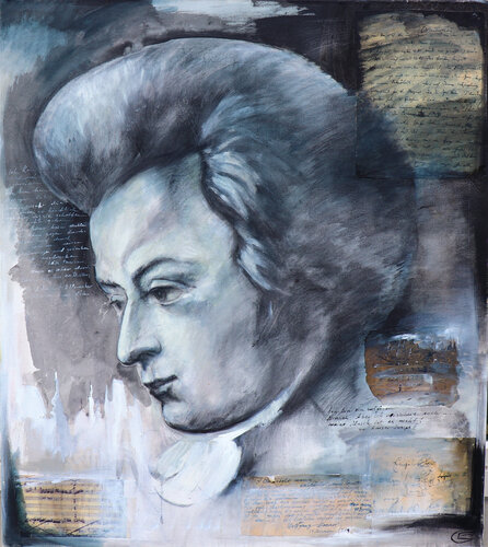Portrait of Mozart by Elena Starostina, Painting for Sale on Select