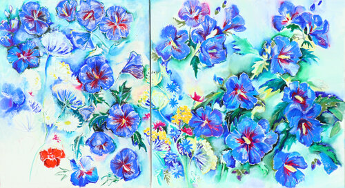 Hubis Blumen by Elena Starostina, Painting for Sale on Select