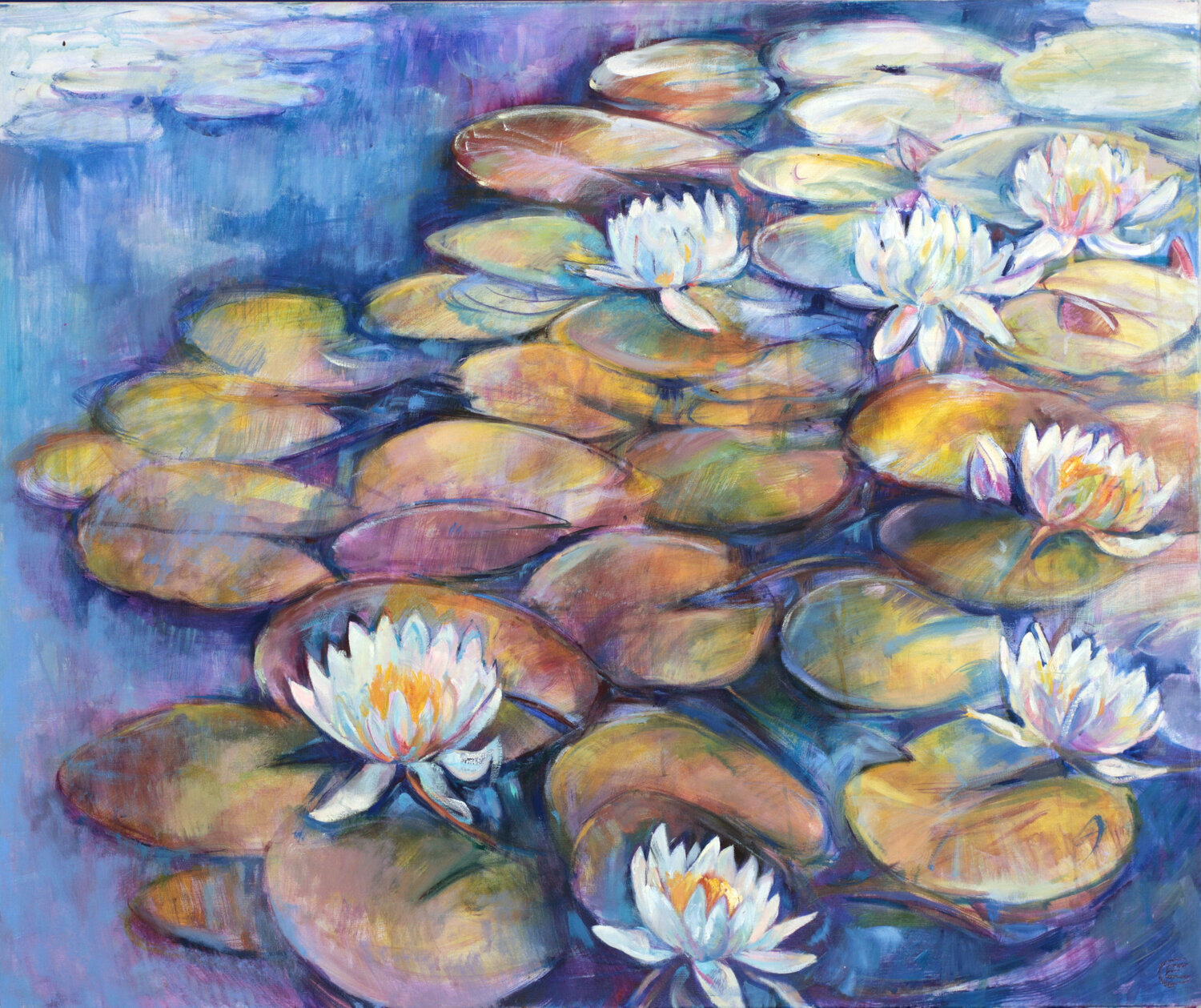 Seerosen Elena Starostina Original painting for sale