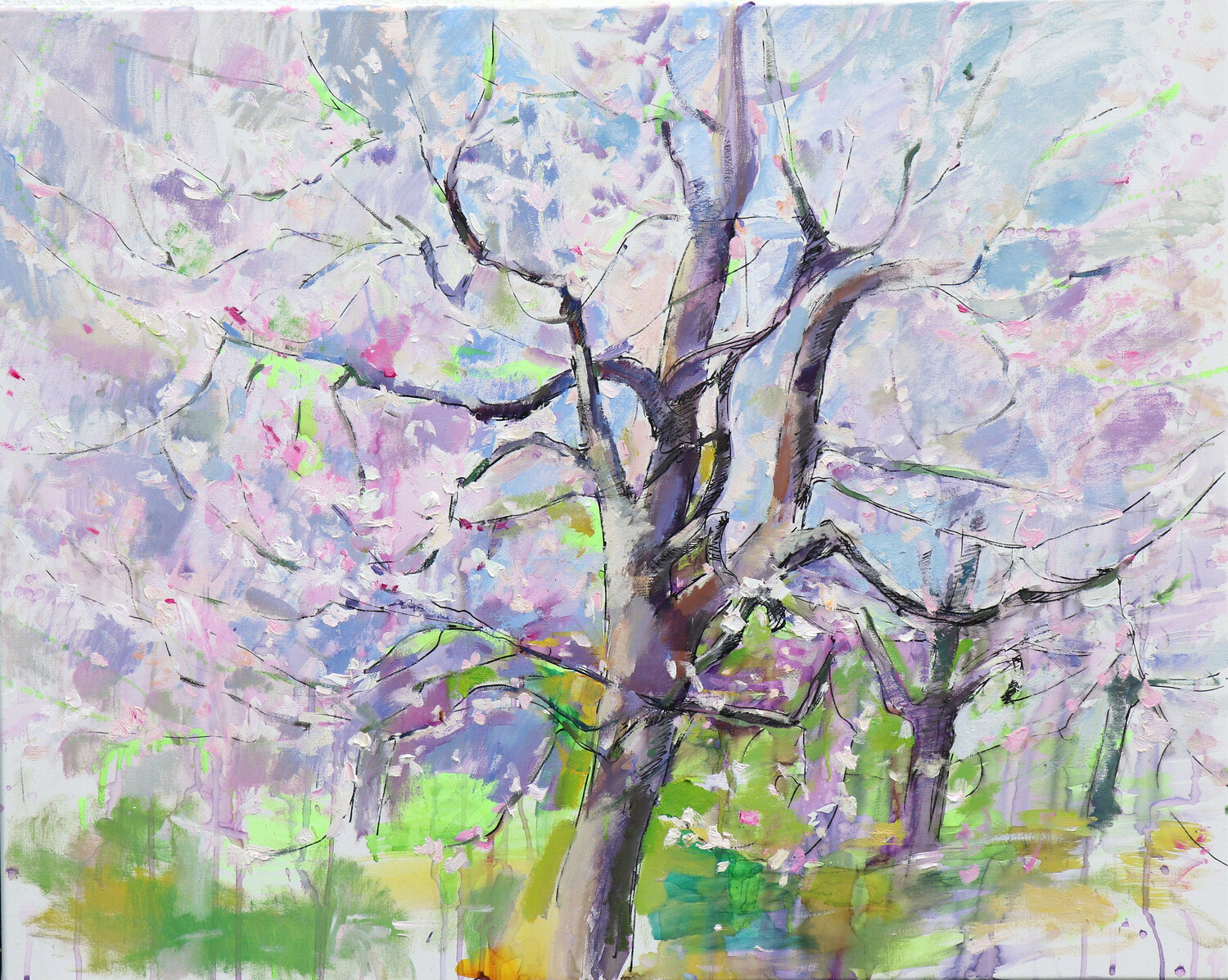 Blossoming tree Elena Starostina Original painting for sale