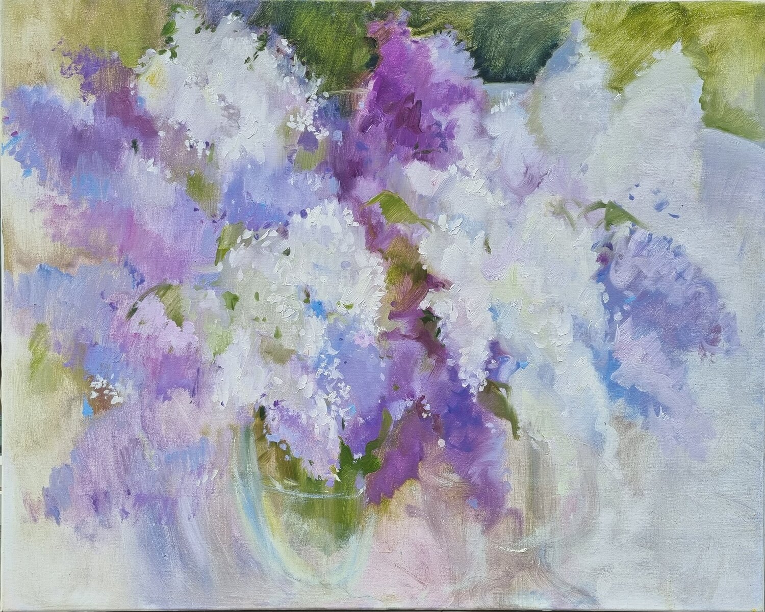 Blumenstrauß aus Flieder in einer Vase Elena Starostina Original painting for sale