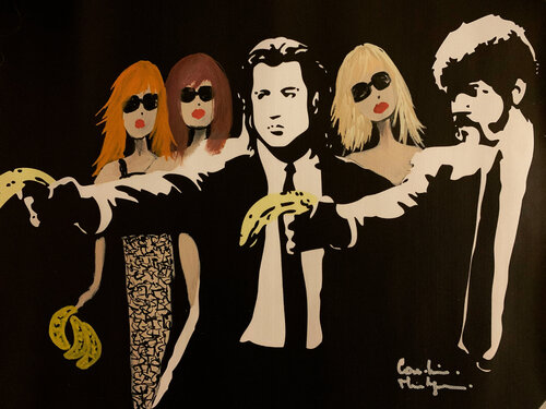Tribute to Banksy (2) by Caroline Montigneaux, Painting for Sale on Select