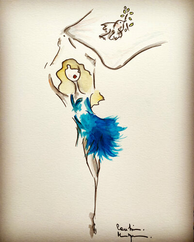 Peace by Caroline Montigneaux, Drawing for Sale on Select