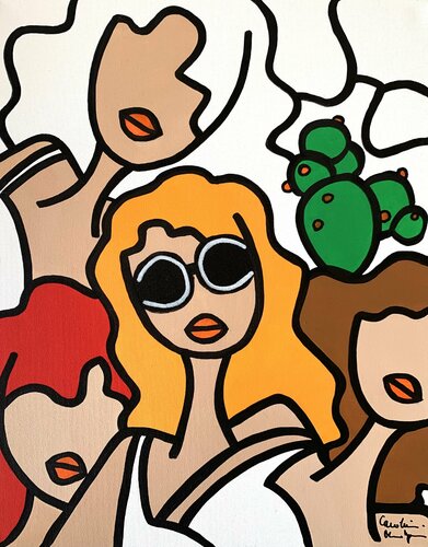 La plage by Caroline Montigneaux, Painting for Sale on Select