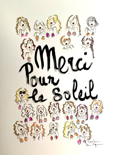 Merci pour le soleil by Caroline Montigneaux, Drawing for Sale on Select