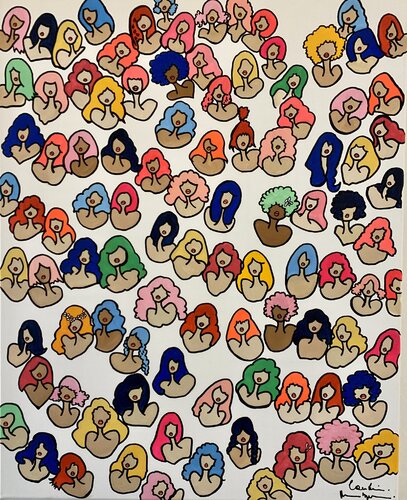 Mango and friendz by Caroline Montigneaux, Painting for Sale on Select