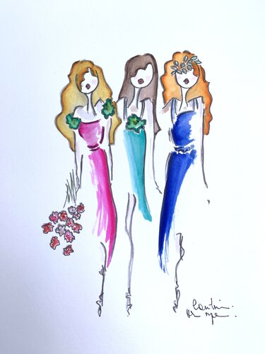 May and Friendz by Caroline Montigneaux, Drawing for Sale on Select