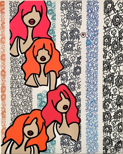 Foule 2 by Caroline Montigneaux, Painting for Sale on Select
