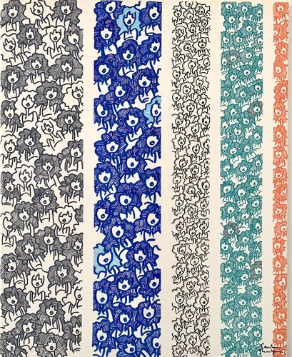 Foule 1 by Caroline Montigneaux, Painting for Sale on Select