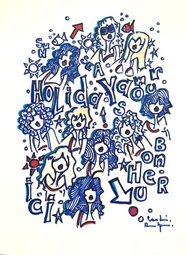The French Riviera by Caroline Montigneaux, Drawing for Sale on Select
