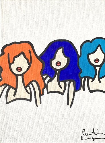 De la poudreuse jusqu’aux bouclettes 2 by Caroline Montigneaux, Painting for Sale on Select