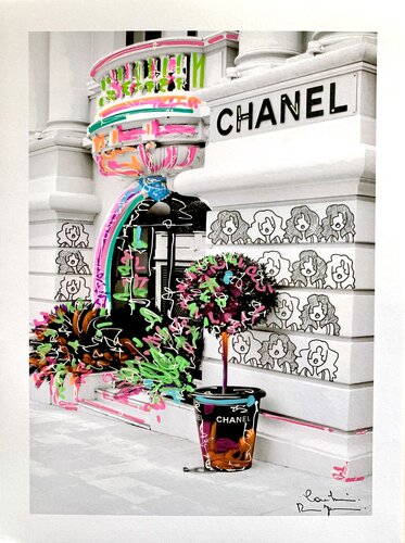 Chanel balcony 2 by Caroline Montigneaux, Drawing for Sale on Select