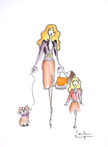 Chic Maman by Caroline Montigneaux, Drawing for Sale on Select