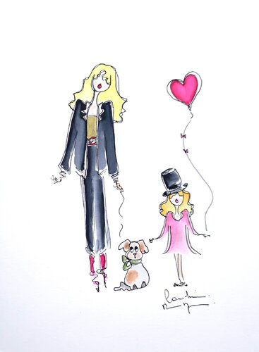 Chic Maman 5 by Caroline Montigneaux, Drawing for Sale on Select