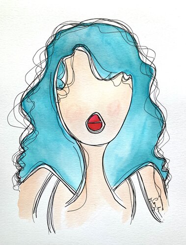 Un peu de nous - Lilou by Caroline Montigneaux, Drawing for Sale on Select