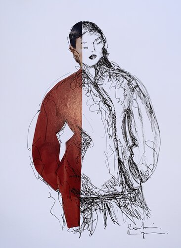 Red by Caroline Montigneaux, Drawing for Sale on Select
