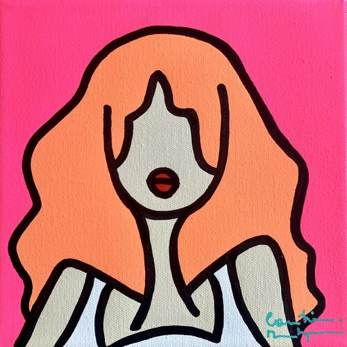 Petit boudoir framboise by Caroline Montigneaux, Painting for Sale on Select