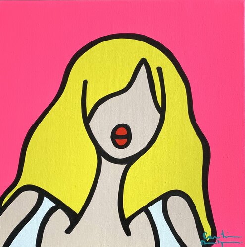 Boudoir Bubble gum by Caroline Montigneaux, Painting for Sale on Select