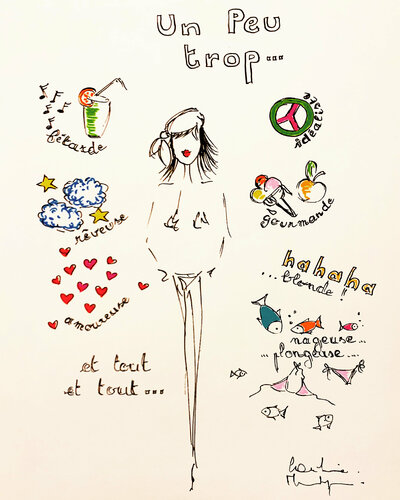 Un peu trop ... by Caroline Montigneaux, Drawing for Sale on Select