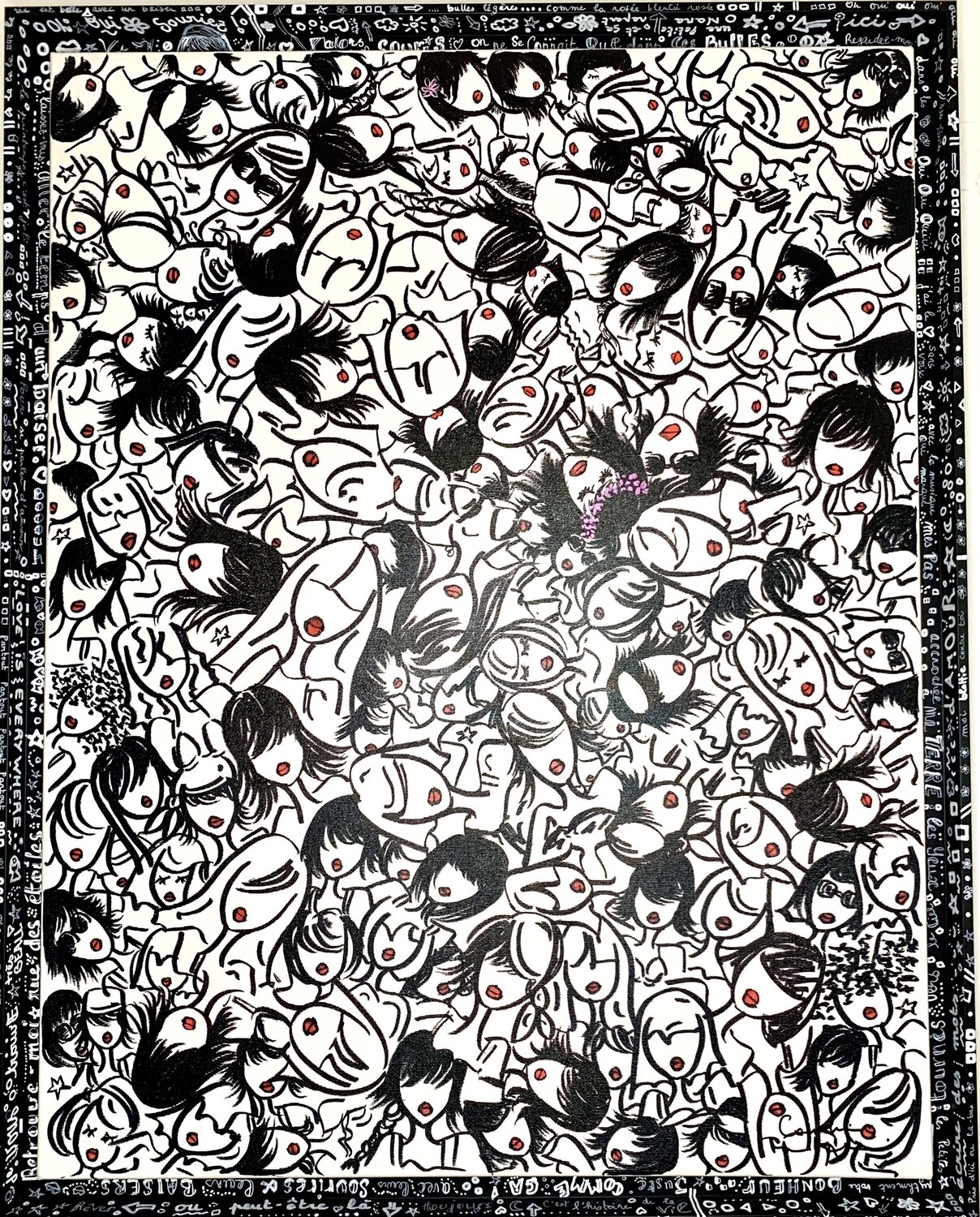 Embrasse-moi Caroline Montigneaux Original painting for sale