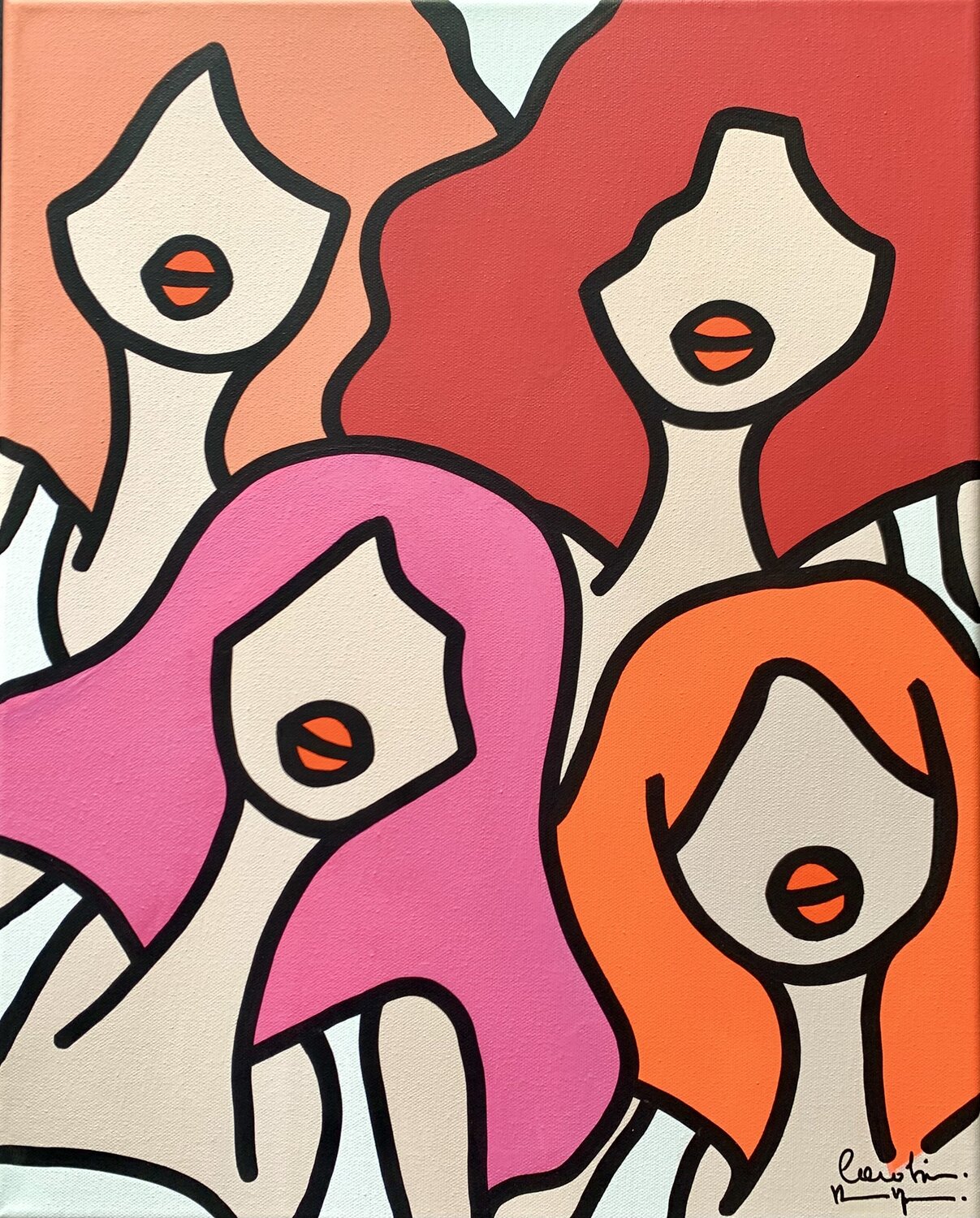 Smoothie Litchi Caroline Montigneaux Original painting for sale