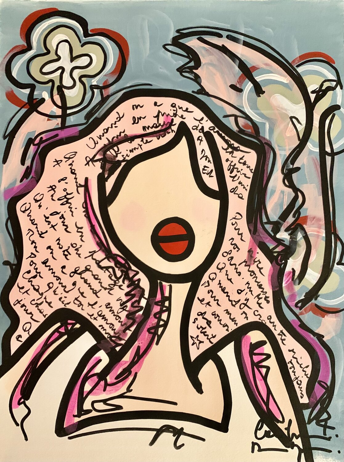 Punky Valentine Caroline Montigneaux Original painting for sale