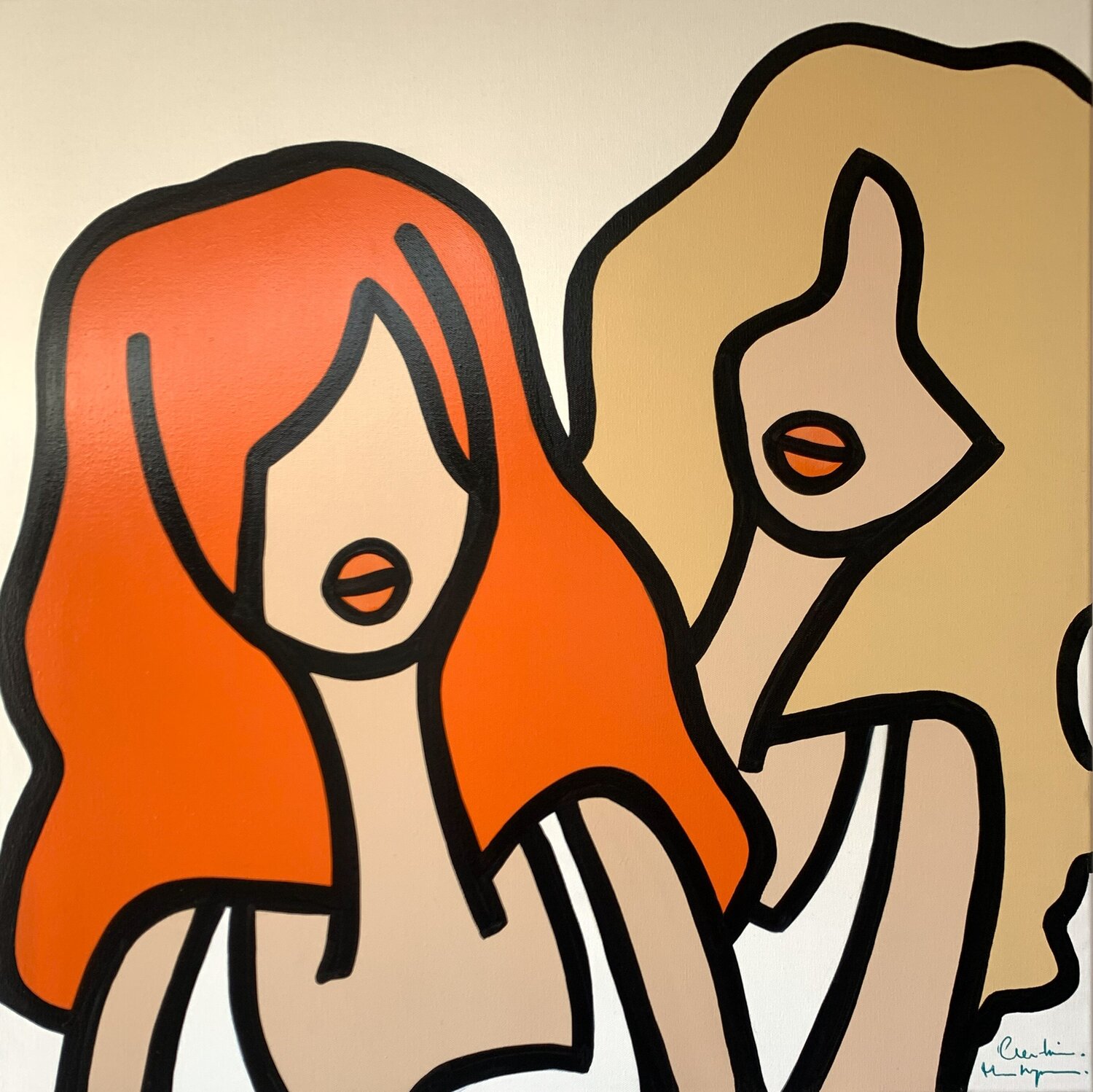 Sorbet Clémentine Caroline Montigneaux Original painting for sale