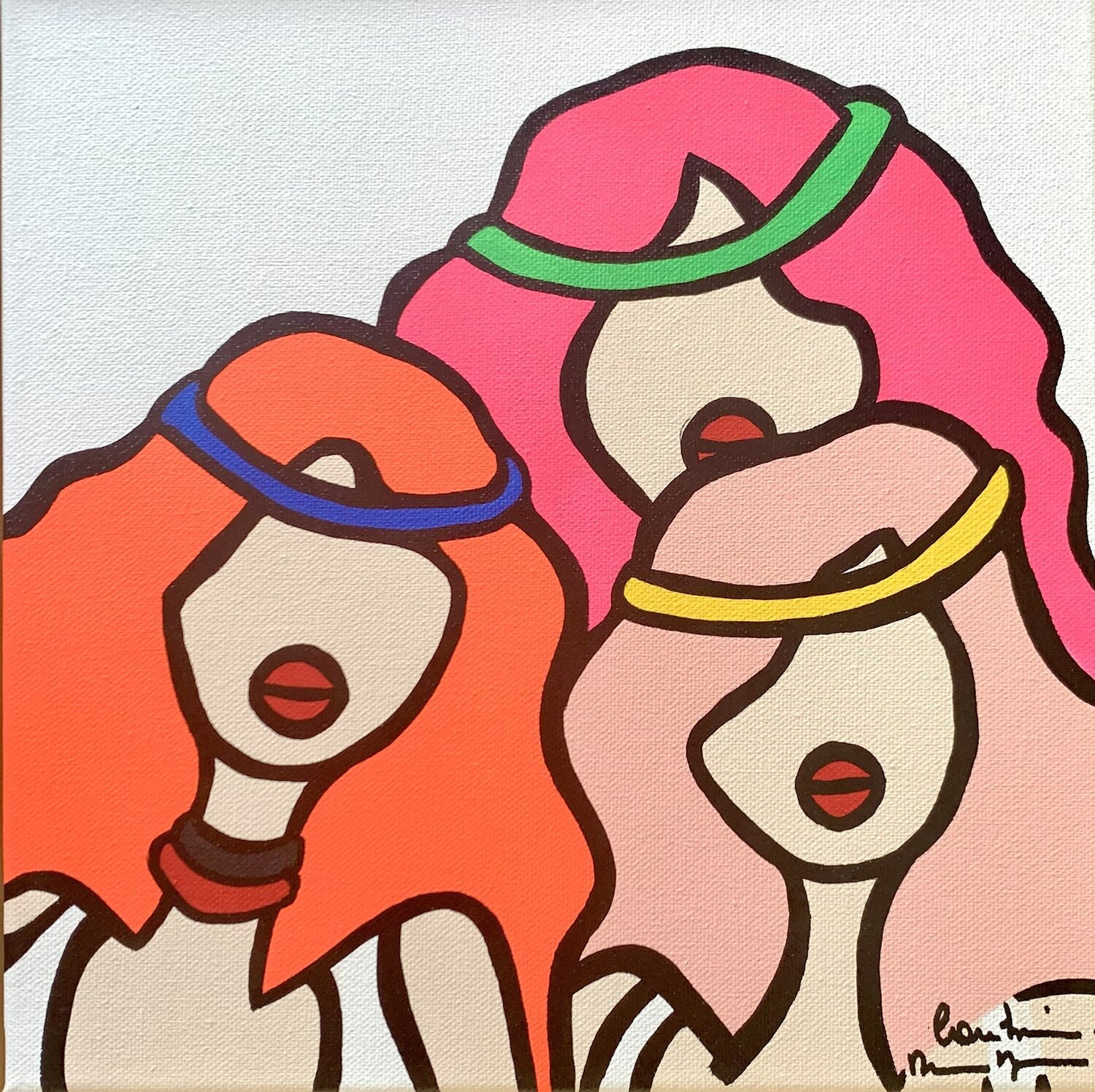 La vie est un jeu Caroline Montigneaux Original painting for sale