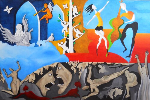 Gospel of Matthew 18. by Peter Vamosi, Painting for Sale on Select